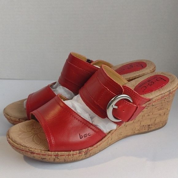 b.o.c. Shoes Bocraise Neely Leather Wedge Sandals Poshmark